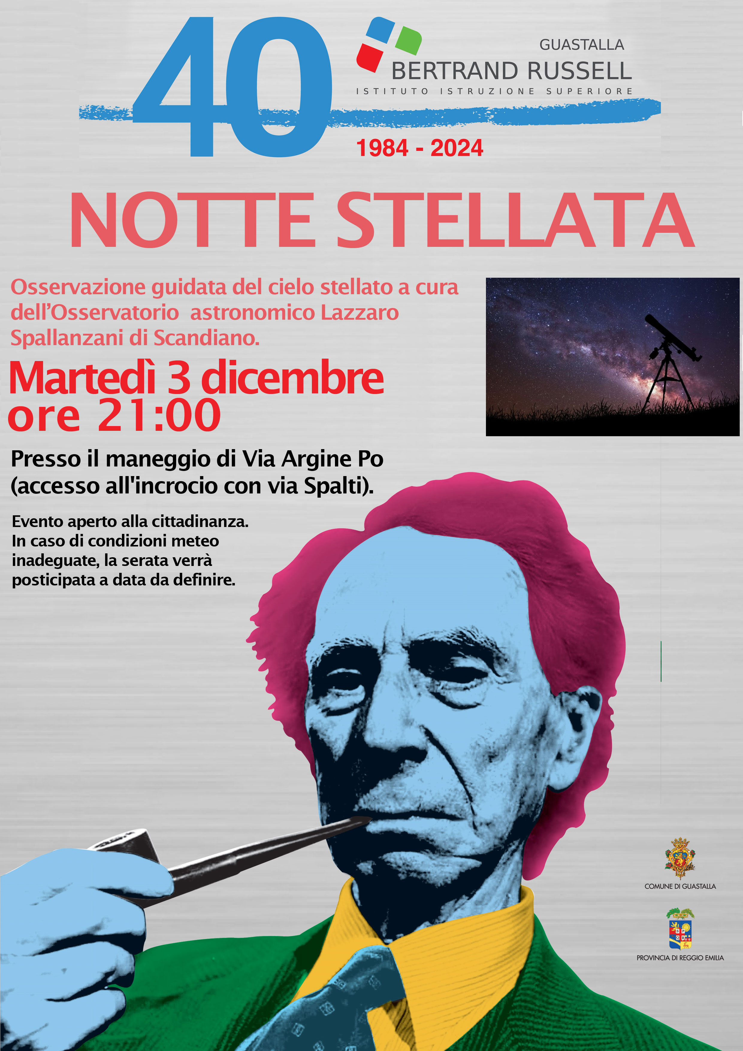 Celebrazioni 40° Anniversario - NOTTE STELLATA- Osservazione del cielo in notturna